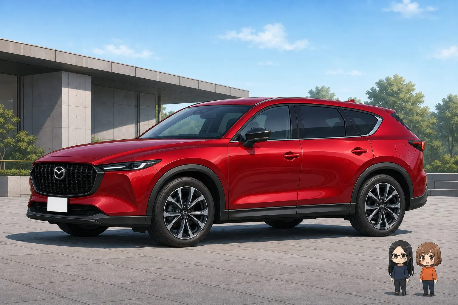 新型CX-5（3代目）。全長4,690mm・全幅1,860mmのボディ
