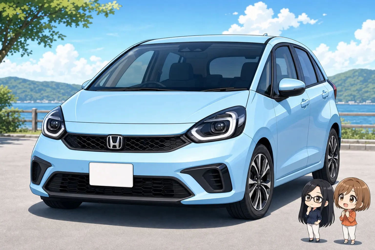 新型FITの「Z」。RSと同じデザインの前後バンパーとフロントグリル