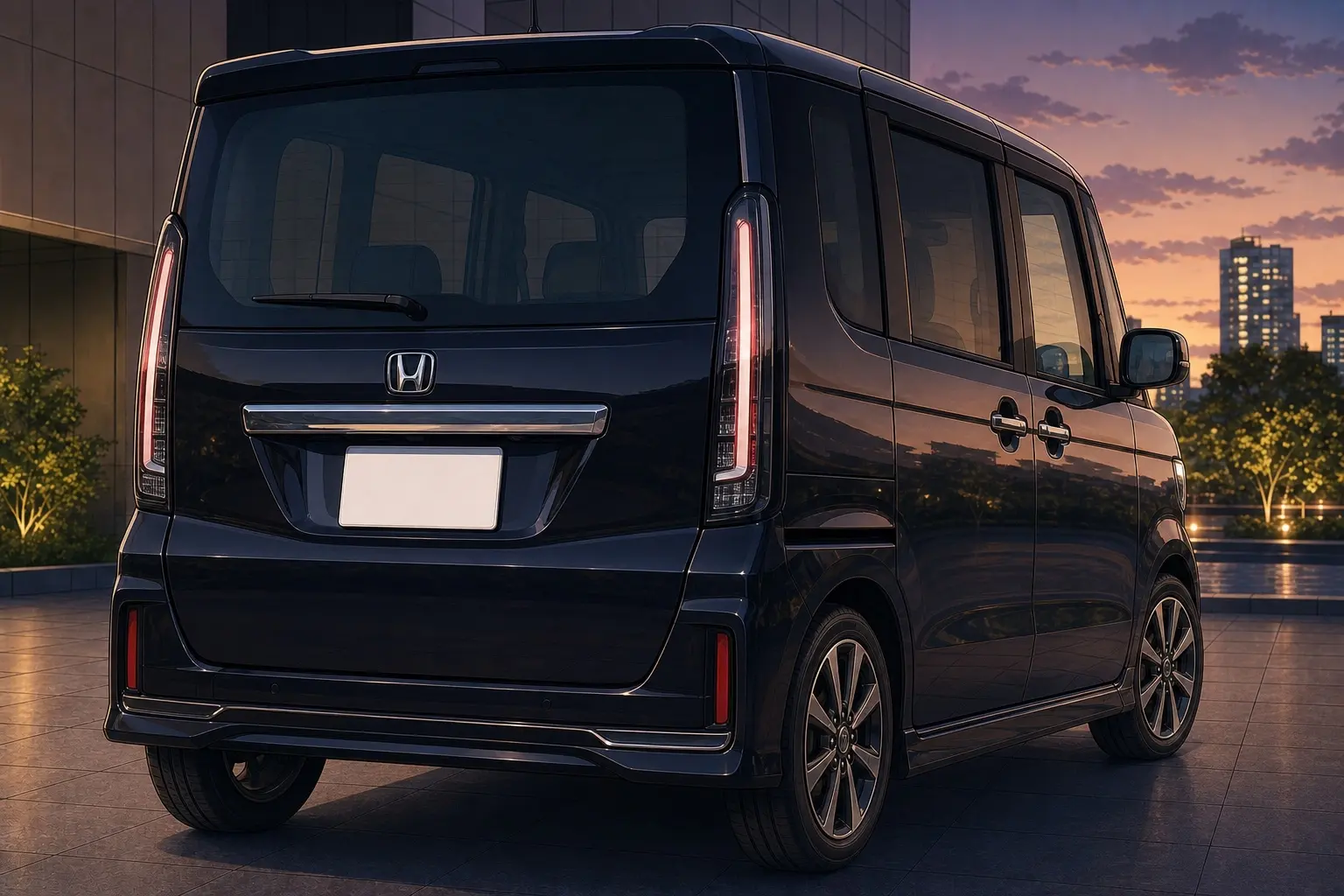 CUSTOMは専用のランプとバンパー。縦長のテールランプは健在