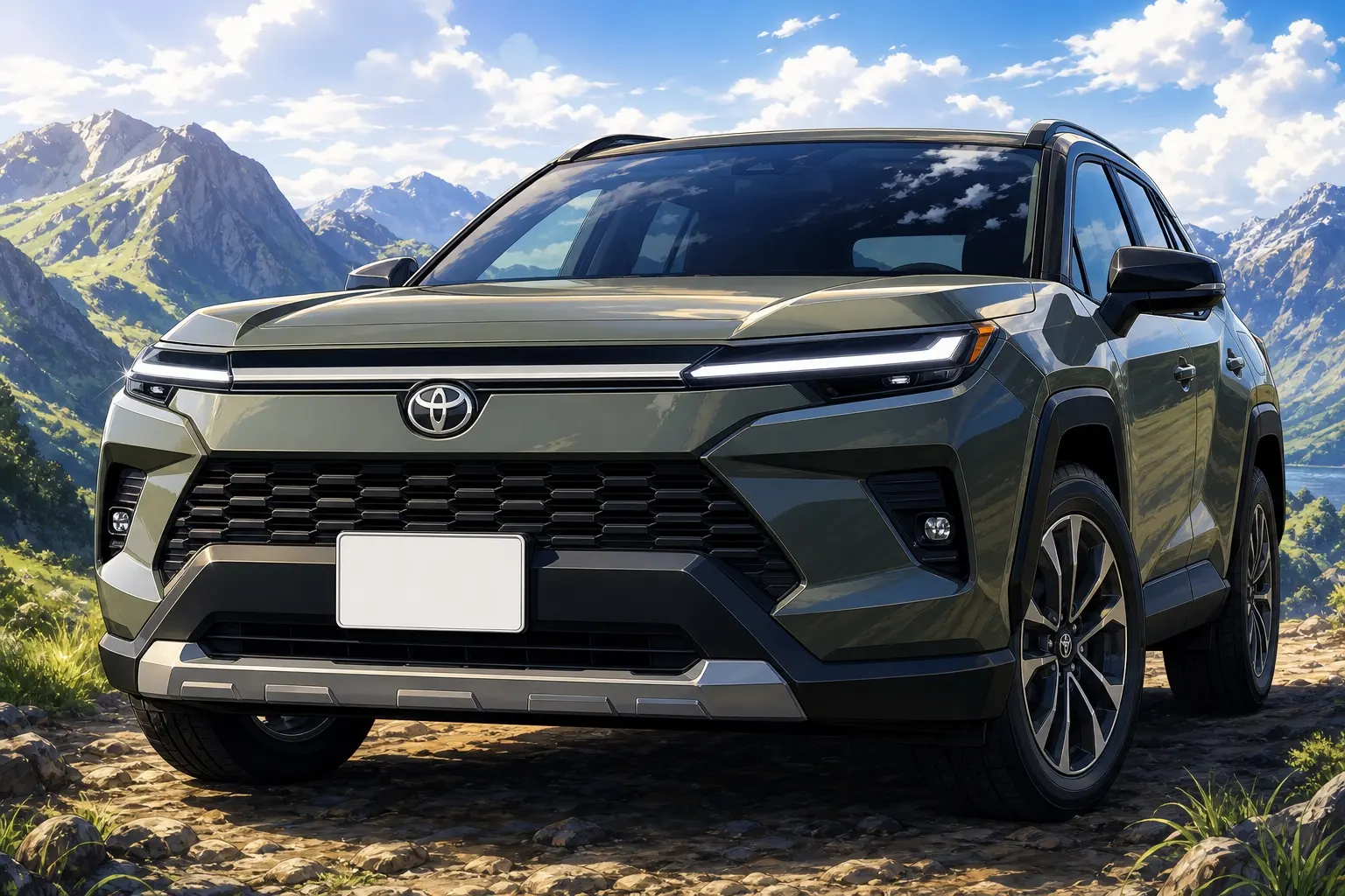 Adventureのフロント。ノーズが高く、大型のシルバースキッドプレートが付く